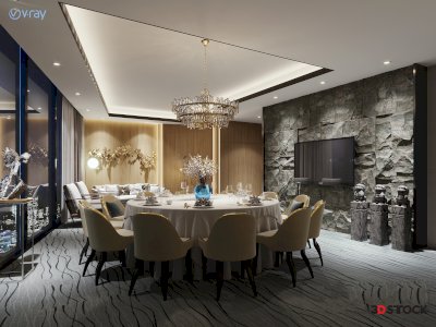 dining room 3d max