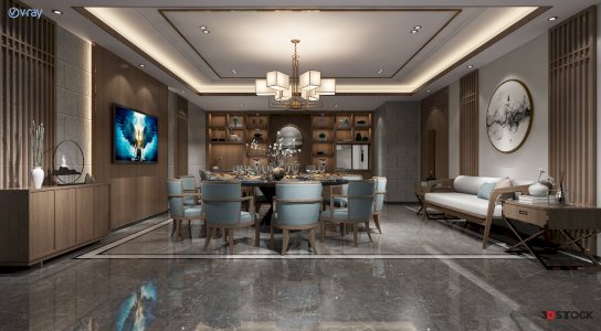 dining room 3d max