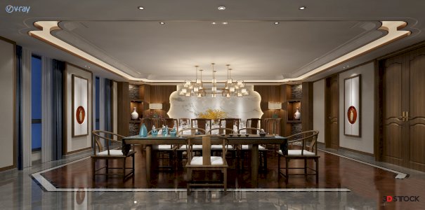 dining room 3d max