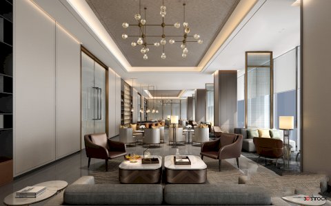 otel lobi 3d max