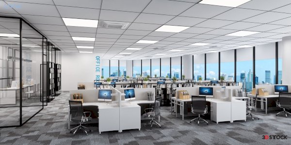 office area 3d max 