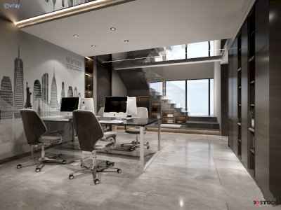 office area 3d max 