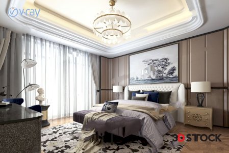 bedroom 3d max 