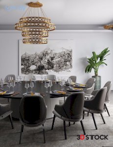 kitchen tableware 3d max 