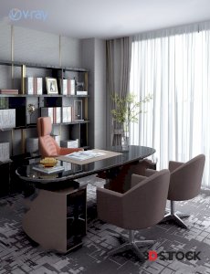 office rooms sets 3d max 