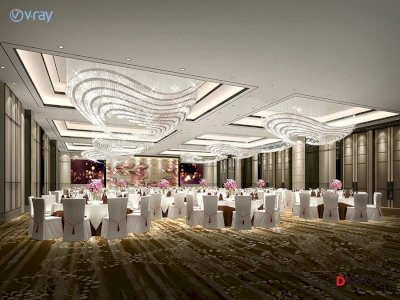 invitation hall .3d max 