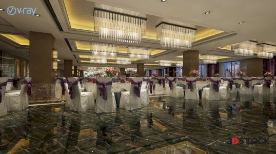 invitation hall 3d max