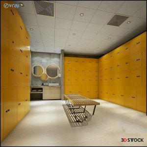  gym locker 3d max 