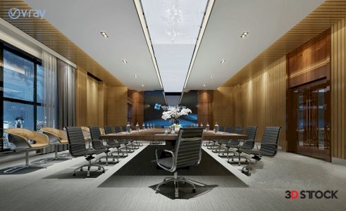 meeting room 3d max 