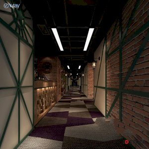 lobby 3d max 