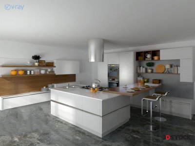 kitchen 3d  max 