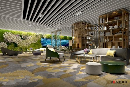 lobby 3d max 