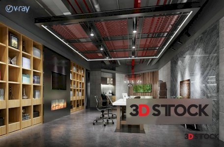 office area sets 3d max 