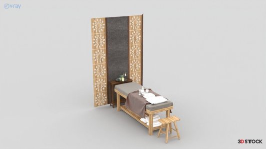 Spa bed model 3D MAX