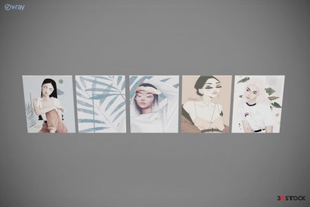 wall accessories models 3d max 