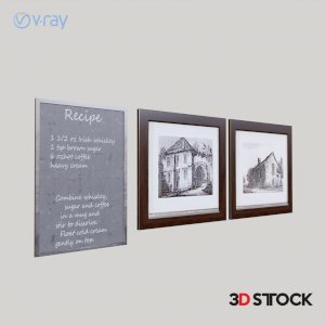 wall accessories models 3d max 