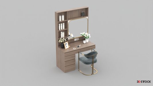 make up desk 3D MAX