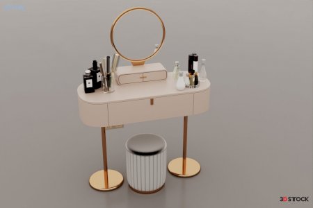 make up desk 3D MAX