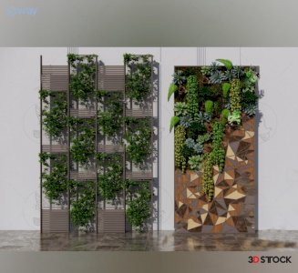 plant decor wall decor modeling 