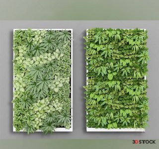 wall decor  plant 3d model 