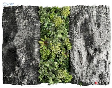 plant decor wall decor 3d model