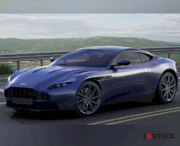aston martin sports car model 3d max