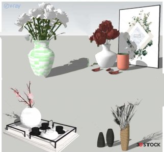 plant models indoor and balcony plants modeling