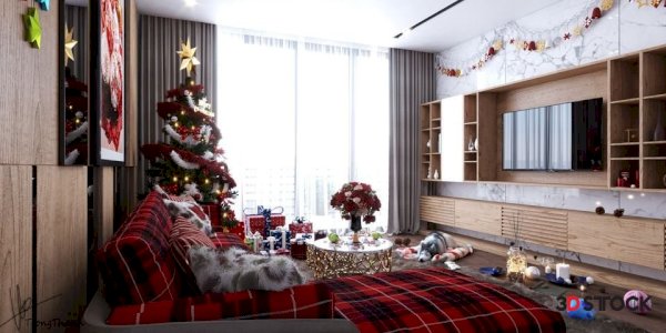 christmas tema saloon 3D model