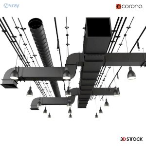 industrial ceiling 3d model