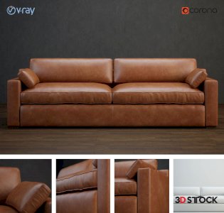 armchair leather brown classic