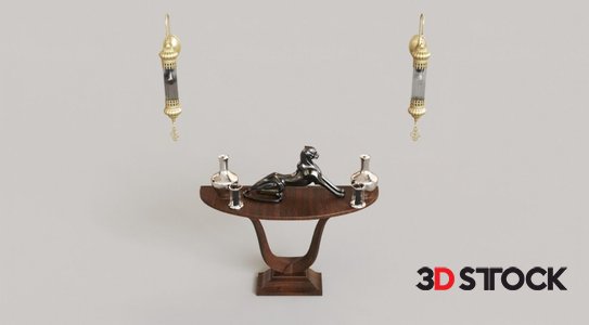 3DMAX Corona console Table Model