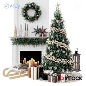 christmas sets modeling 3ds max