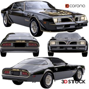 Pontiac Firebird Trans Am 1977 T-Top 3DModel
