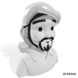 Friendly Bearded Adventurer Bust