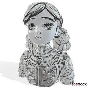 Anime Space Explorer Girl Bust