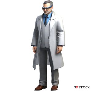Professional Lab Coat Character