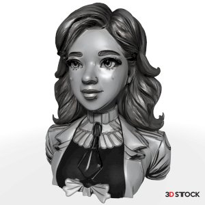 Victorian-Inspired Female Character Bust