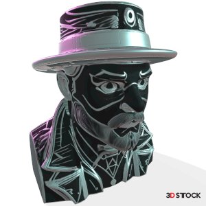 Cyberpunk Gentleman Bust