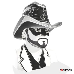 Steampunk Cowboy Bust