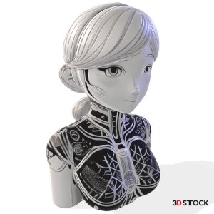 Cybernetic FeMuse Bust