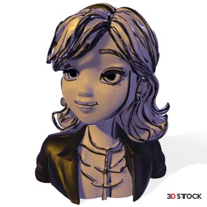 Stylized Female Character Bust