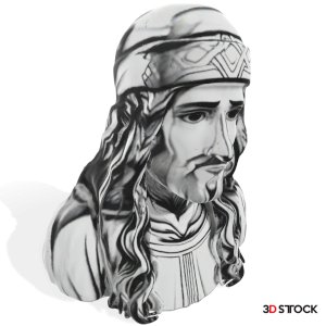 Serene Robed Figure Bust