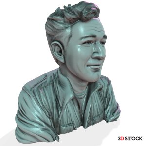 Retro-Style Smiling Bust