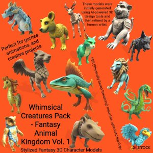 Whimsical Creatures Pack - Fantasy Animal Kingdom Vol. 1