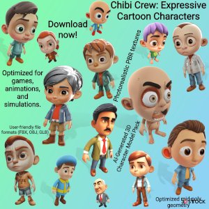 Chibi Crew: Expressive Cartoon Characters