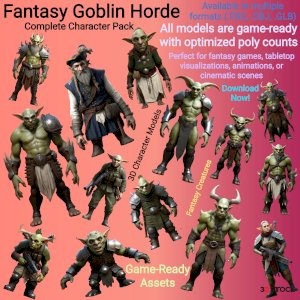 Fantasy Goblin Horde: Complete Character Pack