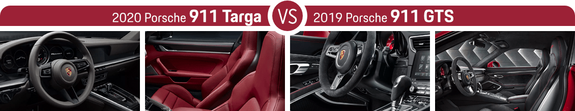 2020 Porsche 911 Targa 4 vs 2019 Porsche 911 GTS Interior