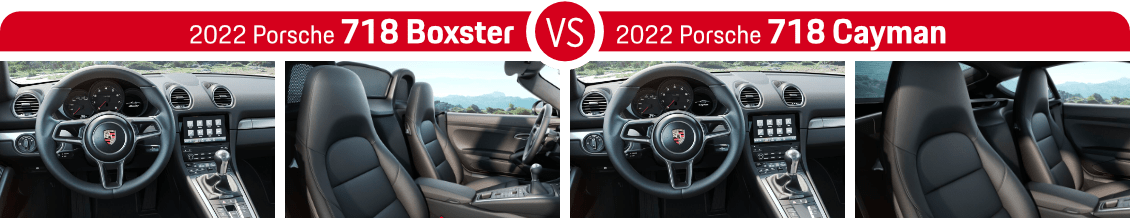 2022 Porsche 718 Boxster vs 2022 718 Cayman Interior