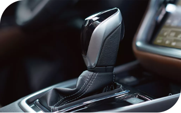 Close up of gear shift inside Outback