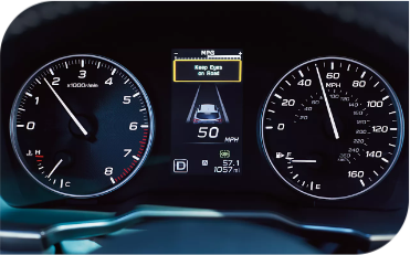 Closeup of the Outback's distraction mitigation system